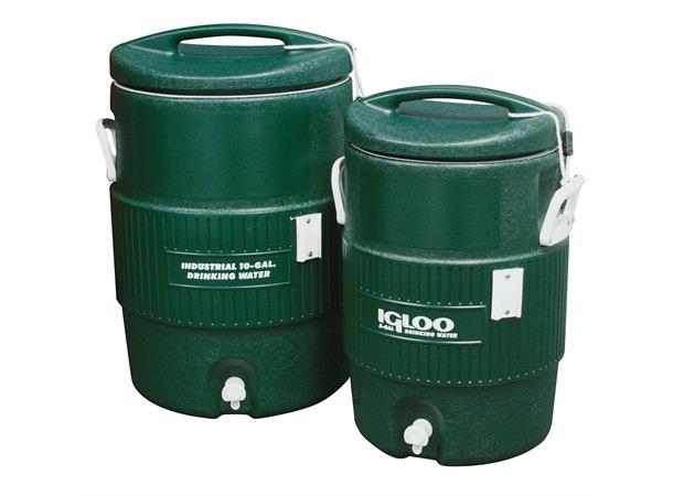 10 Gal. Plastic Igloo Cooler-Green SG45400